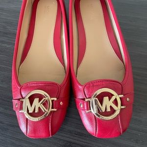 Michael Kors Red Matte Flats. Women’s size 7.5